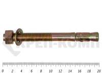 Анкер клиновой 20х200, желтый цинк (2шт)