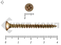 Саморез желтый цинк PHILLIPS 4х40 Фасовка (700шт)