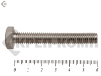 Болты с полной резьбой, нержавеющие DIN933 А2 6х 60 "МОСКРЕП" (100 шт)