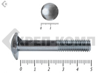 Болт мебельный, цинк DIN607 с усом 8х 50 пр.5,8 Фасовка МОСКРЕП (100шт)