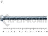 Болт полная резьба, цинк DIN933 14х160 пр.5,8 (2шт)