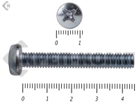 Винт полуцилиндрическая головка,цинк DIN7985 6х 45 (2000шт)