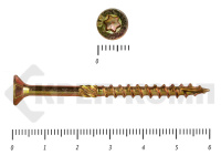 Саморезы Конструкционные, потай Torx, желтый цинк   4.5х 60 мм КРЕП-КОМП (200 шт)