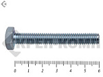 Болт полная резьба, цинк DIN933 6х 60 пр.5,8 (20шт) – фото
