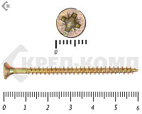 Саморез желтый цинк POZY 4х60 (5000шт)