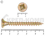 Саморез желтый цинк POZY 6х 50 "МОСКРЕП" (200шт) – фото