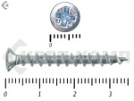 Шуруп оконный, крупная резьба, Жёлтый цинк 4,1х35 Kn Фасовка (500шт) – фото