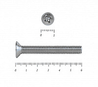 Винт потайной,цинк DIN965 6х 60 Фасовка (200шт)
